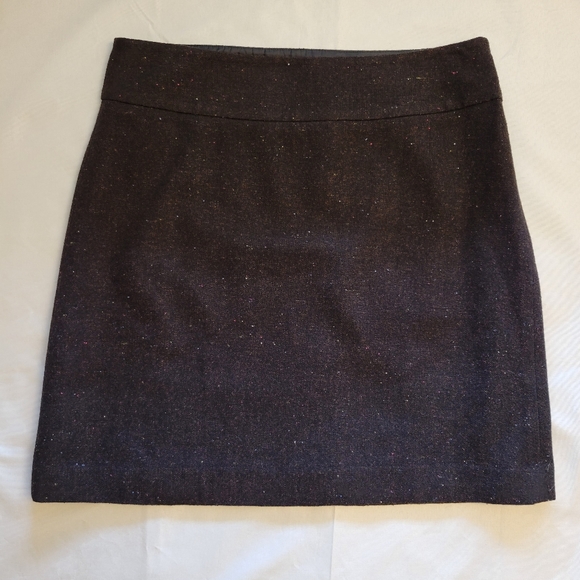 LOFT Wool Blend Black With Sprinkels Skirt Size 6 - Picture 3 of 10